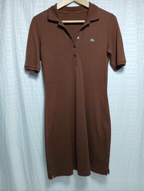 Lacoste Ladies Slim Fit Short Sleeve Polo Dress. Size 34(2) (XS)